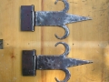 Hammered steel hinges